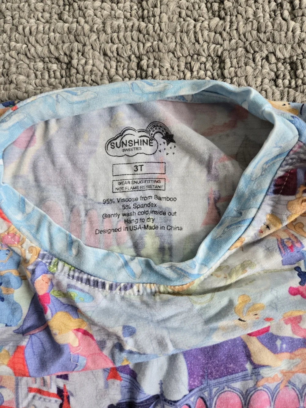 Disney Cinderella Princess Printed Pajama Set